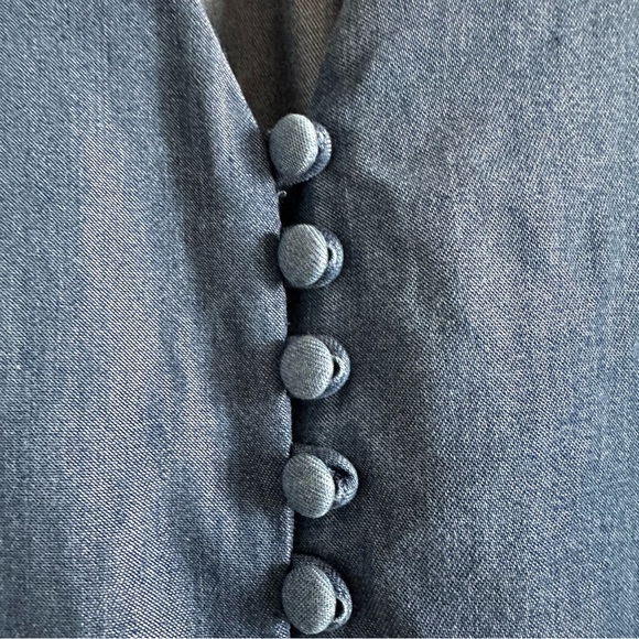 Free People Dress 8 Blue Long Sleeve Midi - Picture 6 of 10